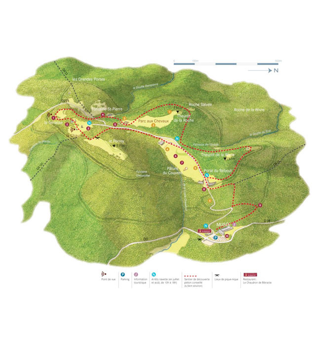 Le plan de Bibracte sur le Mont Beuvray - Crédit Photo : Bibracte.fr